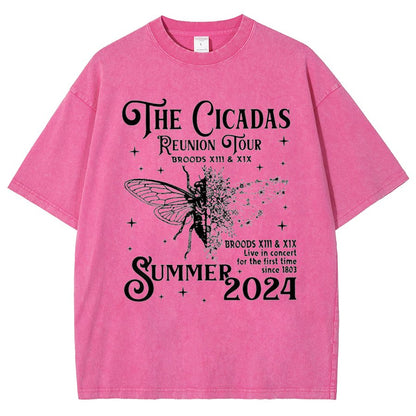 The Cicadas Reunion Tour Summer 2024 Vintage Distressed T-shirt