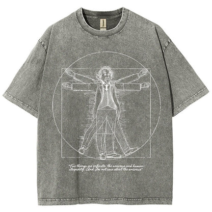 Vitruvian Genius Vintage Distressed T-shirt