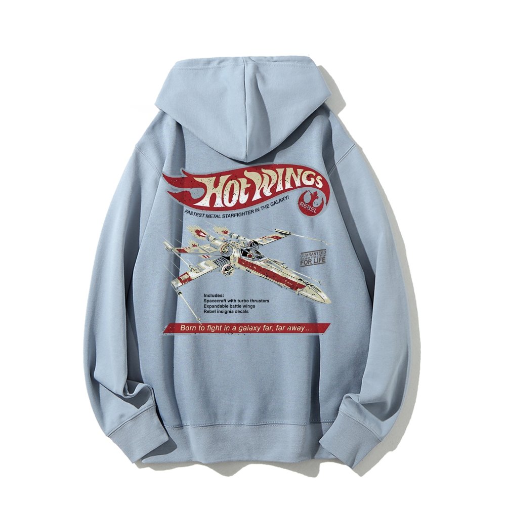 Hot Wings Rebel Printed Back Unisex Cotton Hoodie