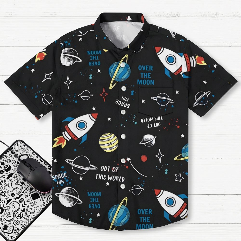 Starry Sky Planet Series Geek Hawaiian Shirt