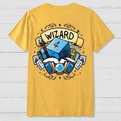 Wizard Dice Front And Back Printing Geek T-Shirt