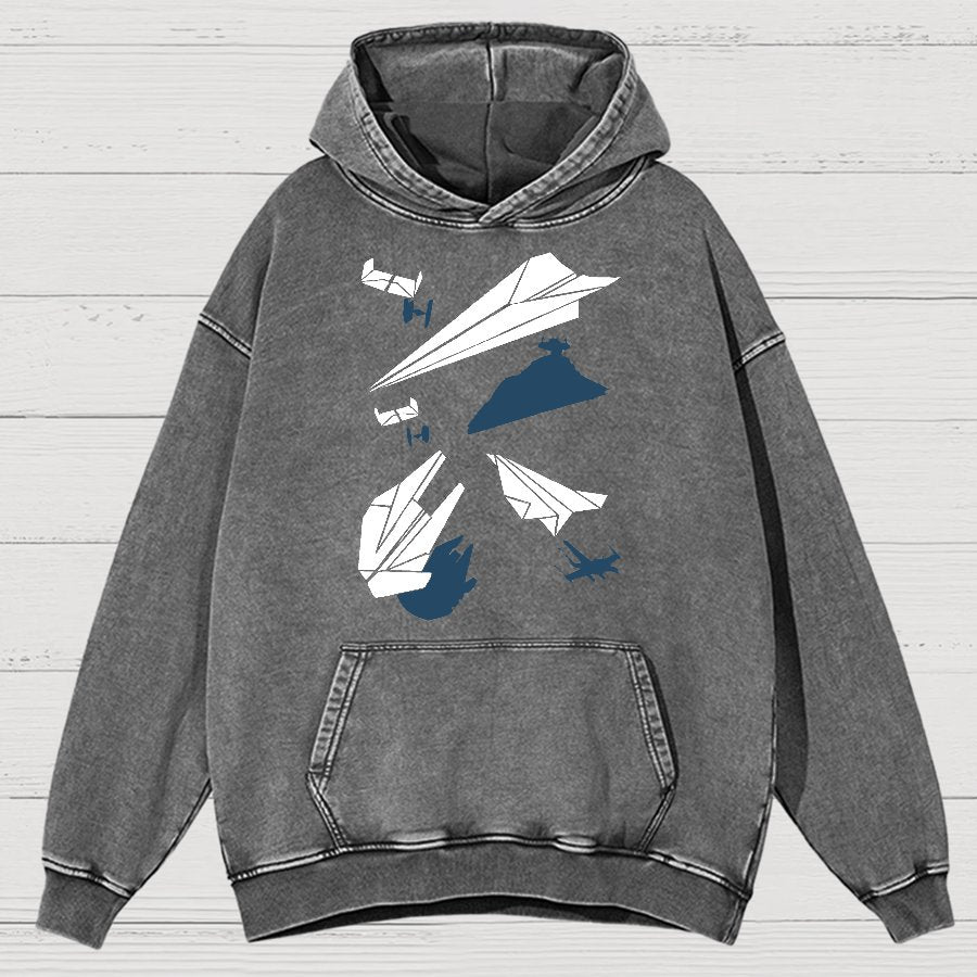 Paper Wars Vintage Distressed Hoodie