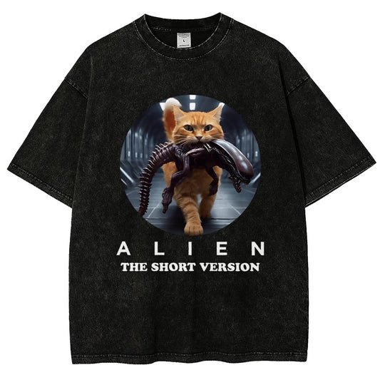 Mysterious Creature Short Version Vintage Distressed T-shirt