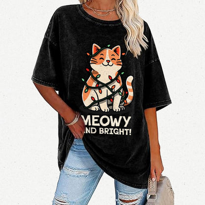 Meowy And Bright! Vintage Distressed T-shirt