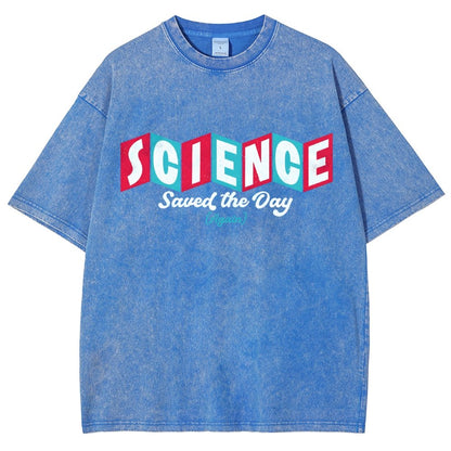 Science Saved the Day Vintage Distressed T-shirt