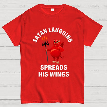 Satan Laughing Spreads His Wings Unisex Geek T-Shirt