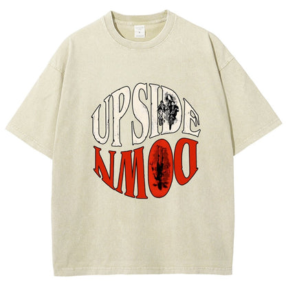 Upside Down Vintage Distressed T-shirt