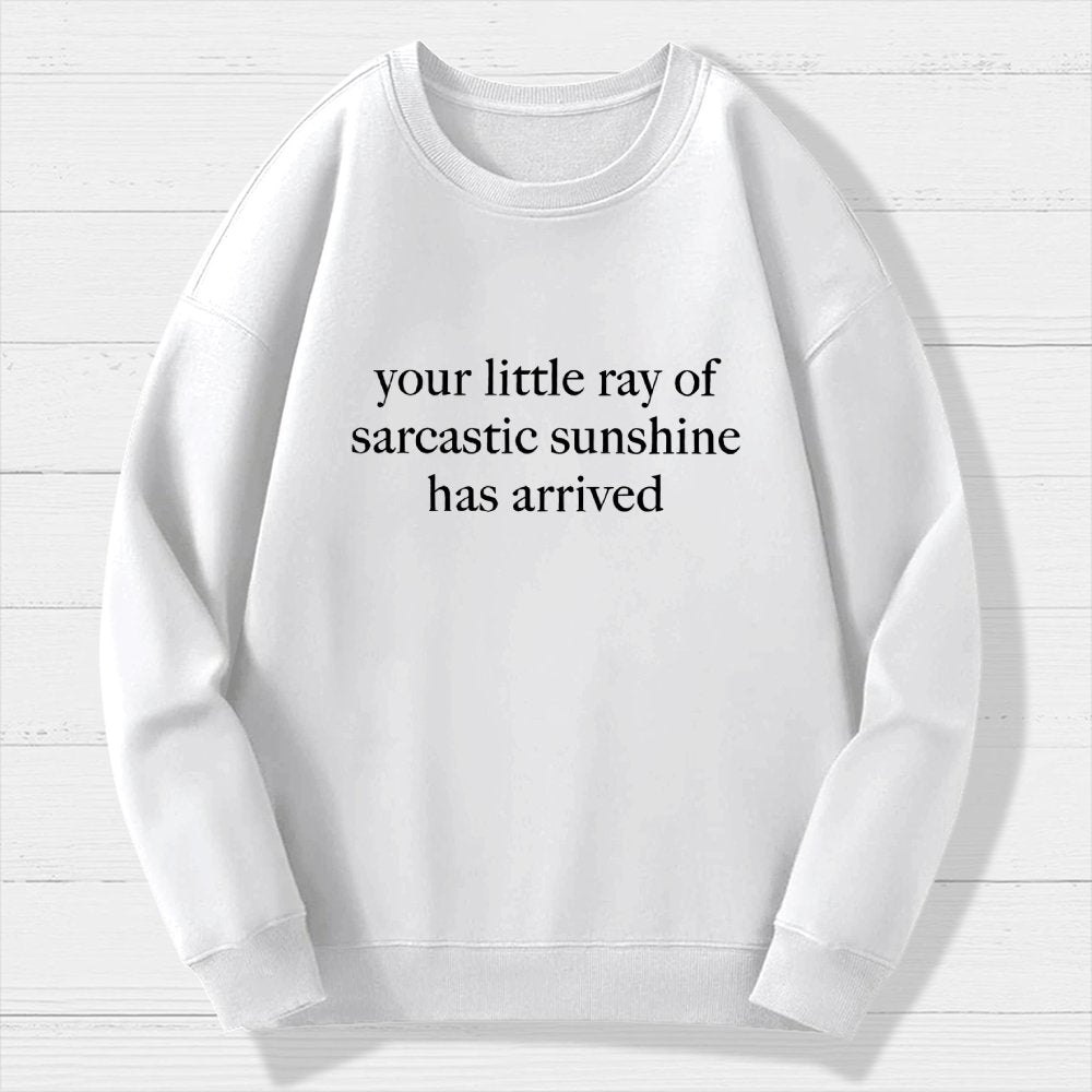 Your Little Ray Of Sarcastic Sunshine Has Arrived Geek Cotton Sweatshirt