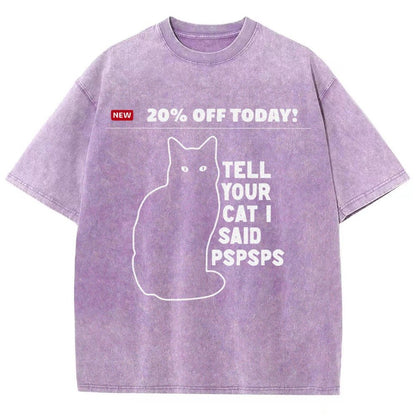 Tell Your Cat Vintage Distressed T-shirt