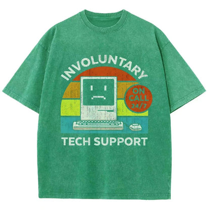 Involuntary Tech Support On Call All the time Vintage Distressed T-shirt