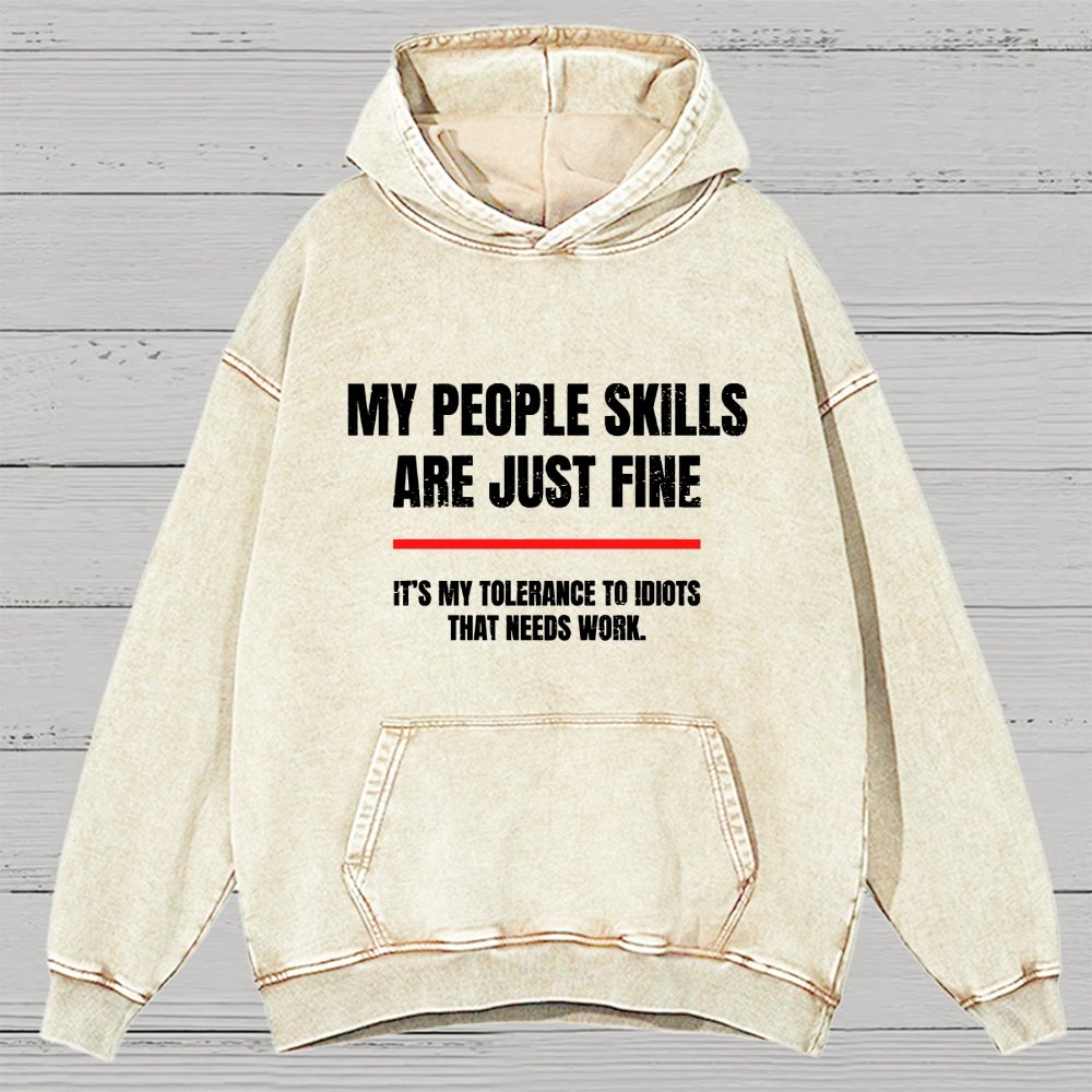 My People Skills Are Fine Vintage Distressed Hoodie