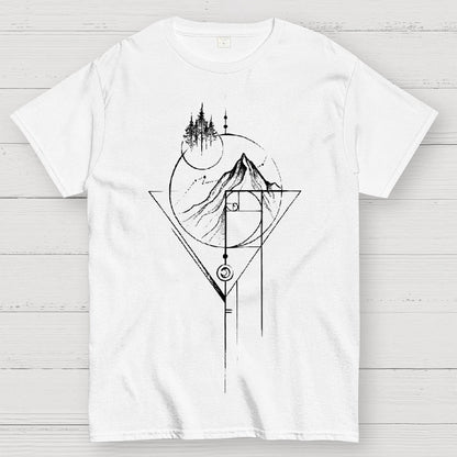 White Fibonacci Unisex Geek T-Shirt