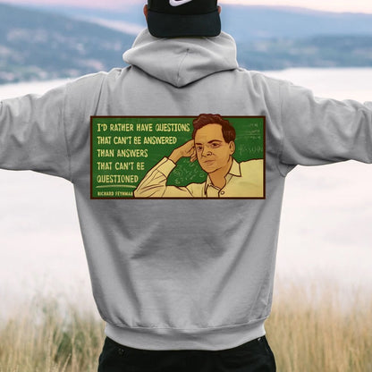Feynman Science Printed Back Cotton Hoodie