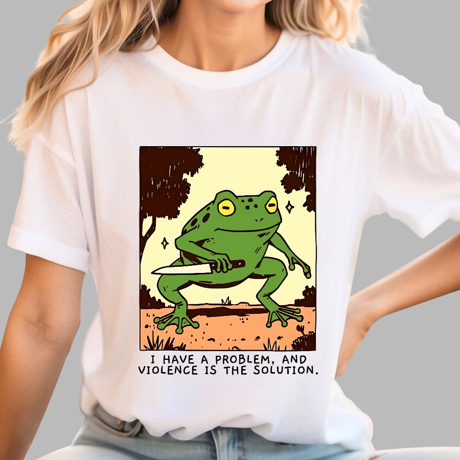 Frog Violence Geek T-Shirt