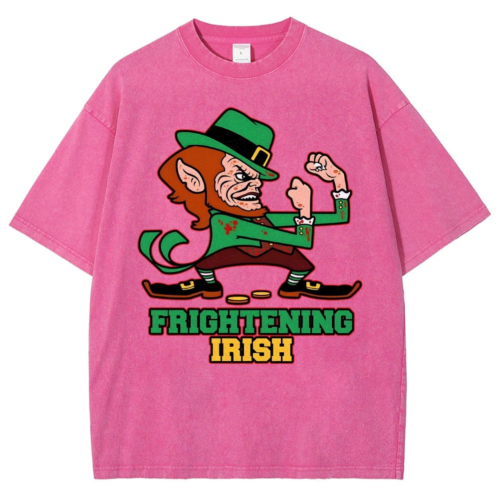 Frightening Irish- St. Patrick's Day Vintage Distressed T-shirt