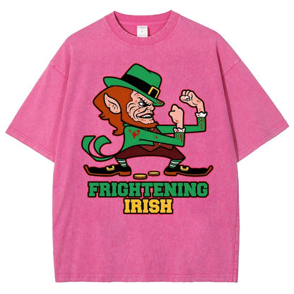 Frightening Irish- St. Patrick's Day Vintage Distressed T-shirt