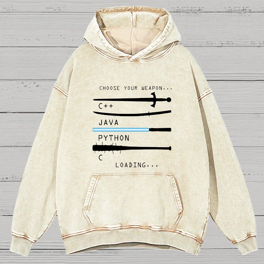 Choose Your Weapon Vintage Distressed Hoodie