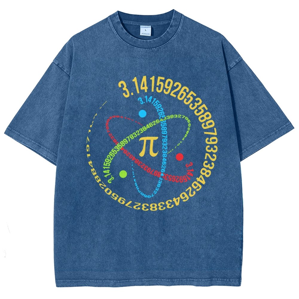 Atom Pi Math Science Vintage Distressed T-shirt