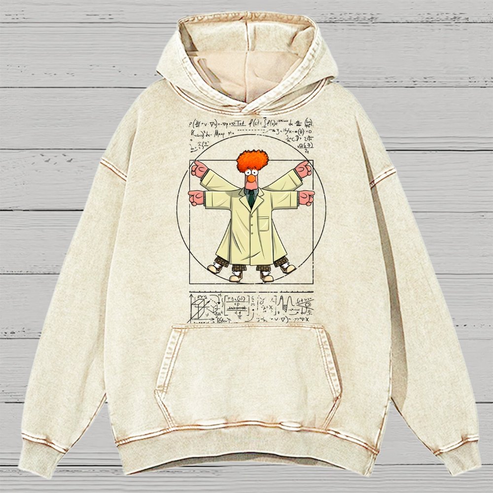 Vitruvian Puppet Vintage Distressed Hoodie