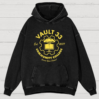 Community College Vintage Distressed Hoodie