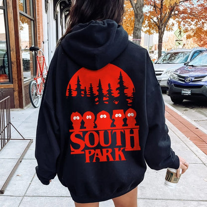 Stranger Park Inspired Art Printed Back Unisex Cotton Hoodie