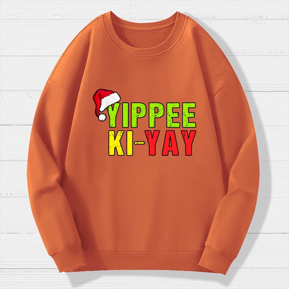 Yippee-Ki-Yay Funny Christmas Geek Cotton Sweatshirt