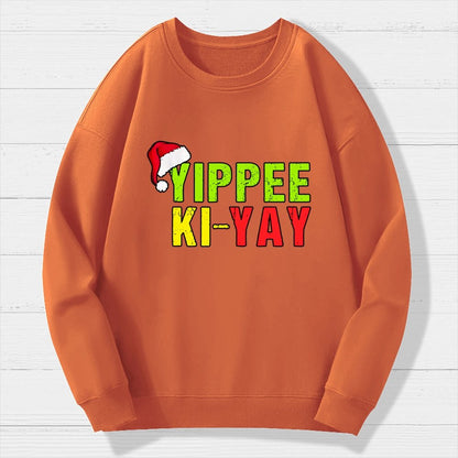 Yippee-Ki-Yay Funny Christmas Geek Cotton Sweatshirt