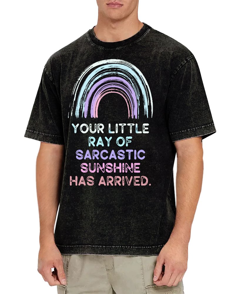 Your Little Ray of Sarcastic Sunshine Has Arrived  Vintage Distressed T-shirt