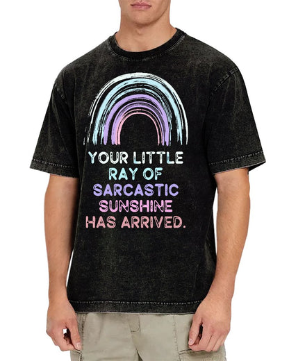 Your Little Ray of Sarcastic Sunshine Has Arrived  Vintage Distressed T-shirt