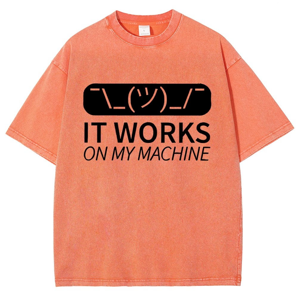 It Works On My Machine Programmer Vintage Distressed T-shirt