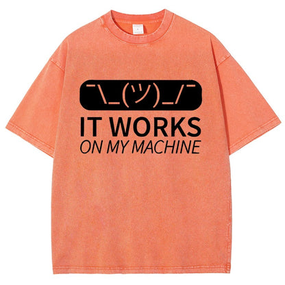 It Works On My Machine Programmer Vintage Distressed T-shirt