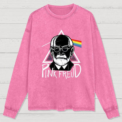 Pink Freed Washed Long Sleeve Tee