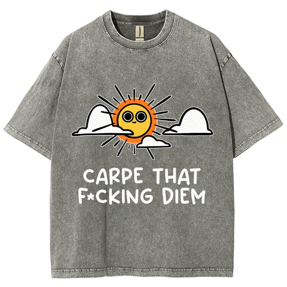 Carpe Diem Vintage Distressed T-shirt
