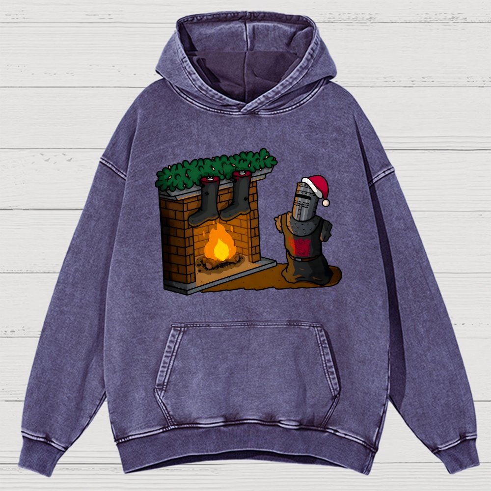 Black Knight Christmas Vintage Distressed Hoodie
