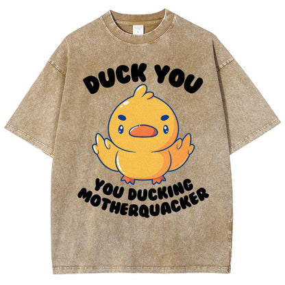 Ducking Motherquacker Vintage Distressed T-shirt