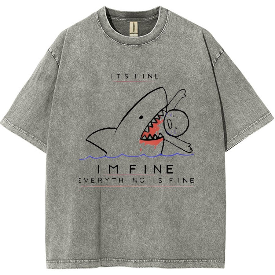 I'M Fine Vintage Distressed T-shirt