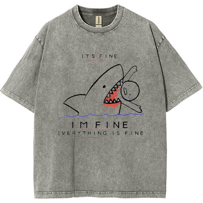 I'M Fine Vintage Distressed T-shirt