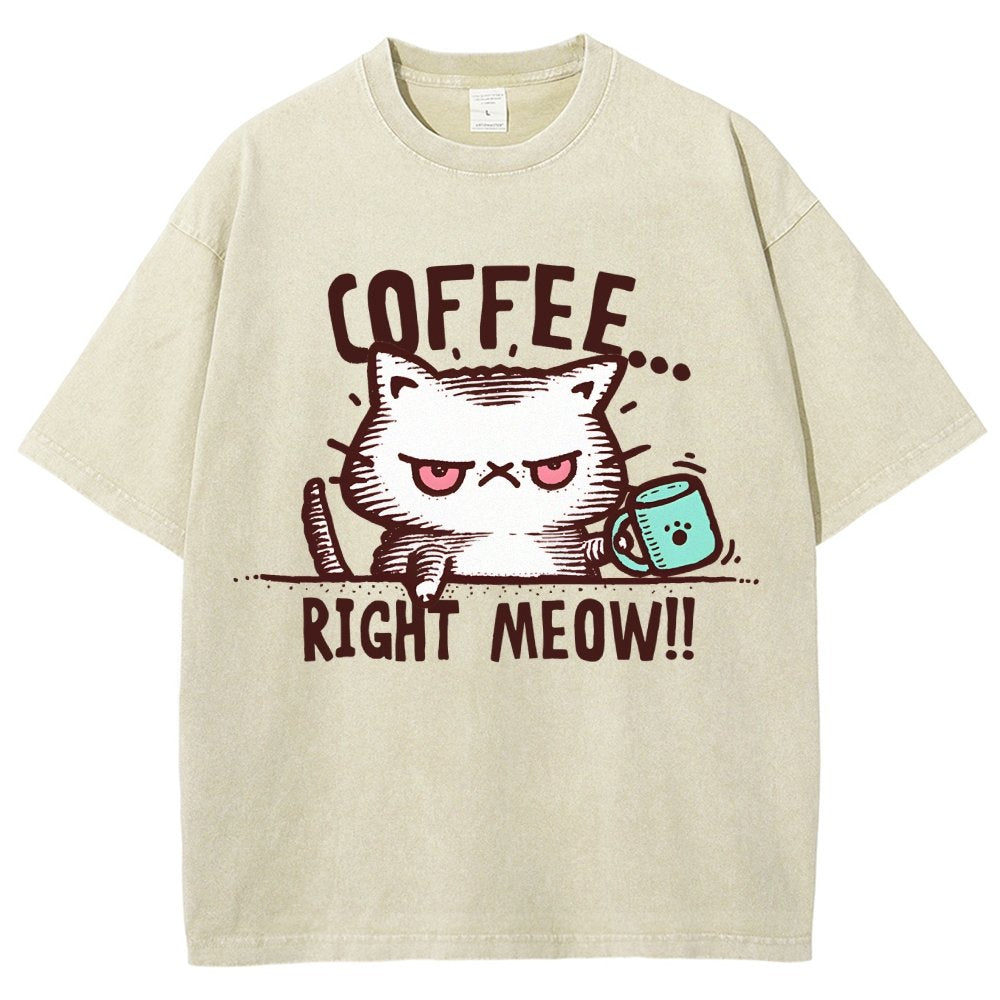 CATffeine Vintage Distressed T-shirt