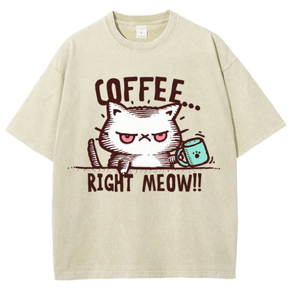 CATffeine Vintage Distressed T-shirt