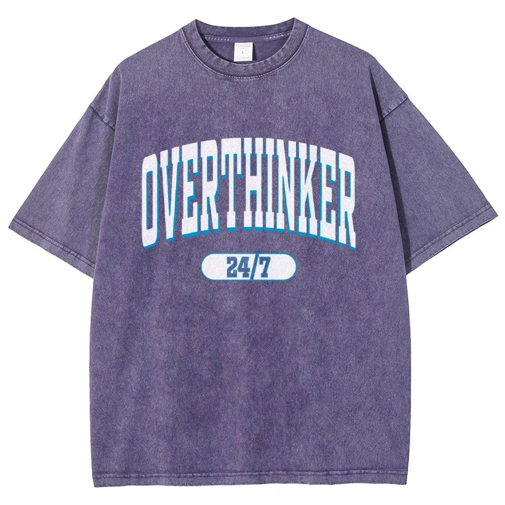 Overthinker All the time Vintage Distressed T-shirt
