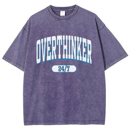 Overthinker All the time Vintage Distressed T-shirt