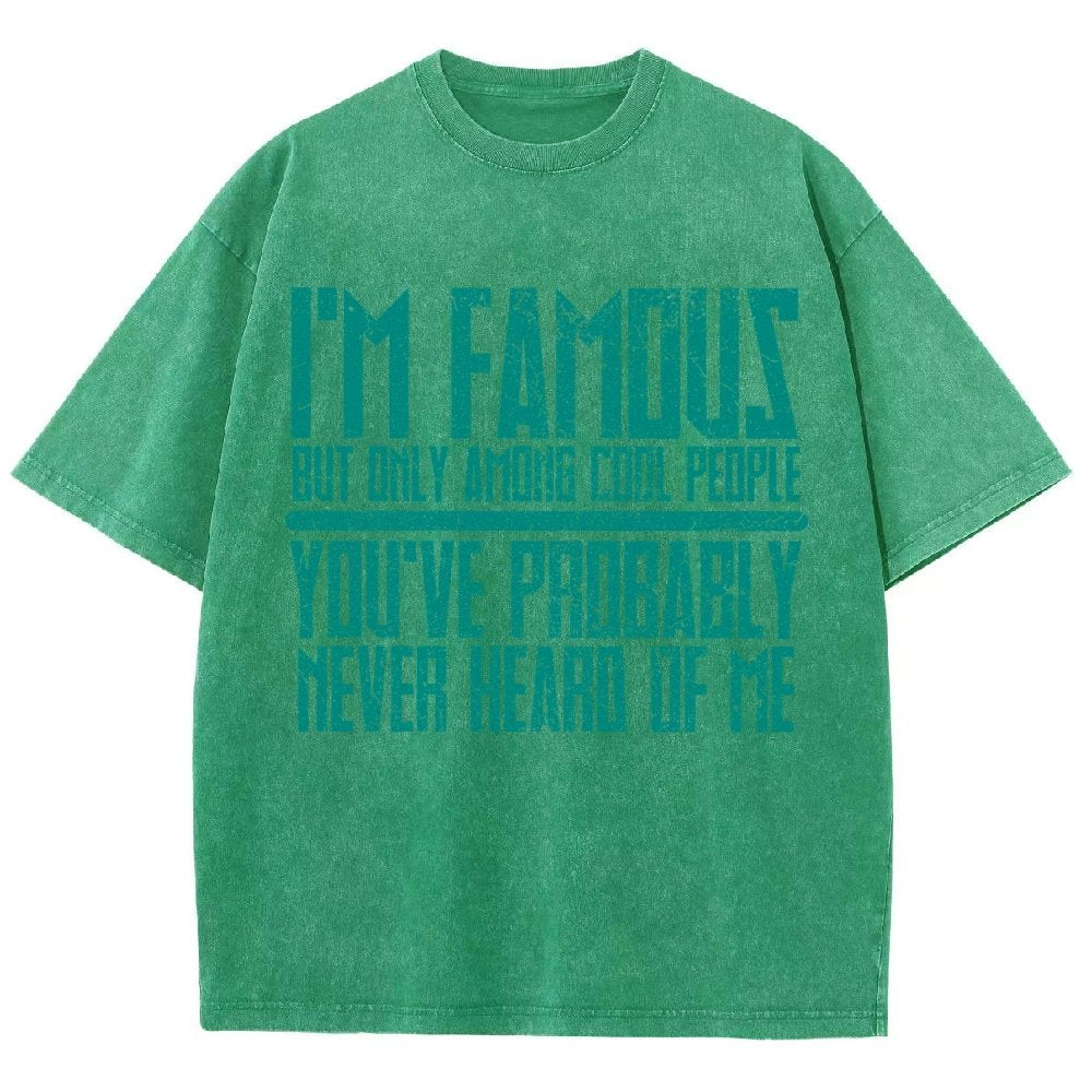 I’m Famous Among Cool People Vintage Distressed T-shirt