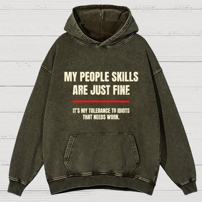 My People Skills Are Fine Vintage Distressed Hoodie