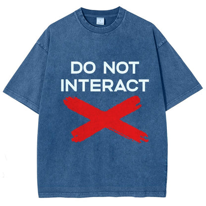 Do Not Interact Vintage Distressed T-shirt