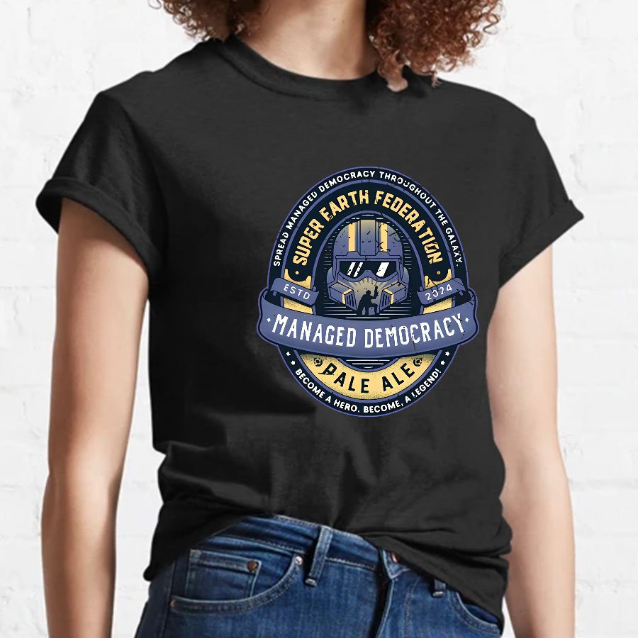 Democracy Exo Patriot Mech Geeky T-Shirt
