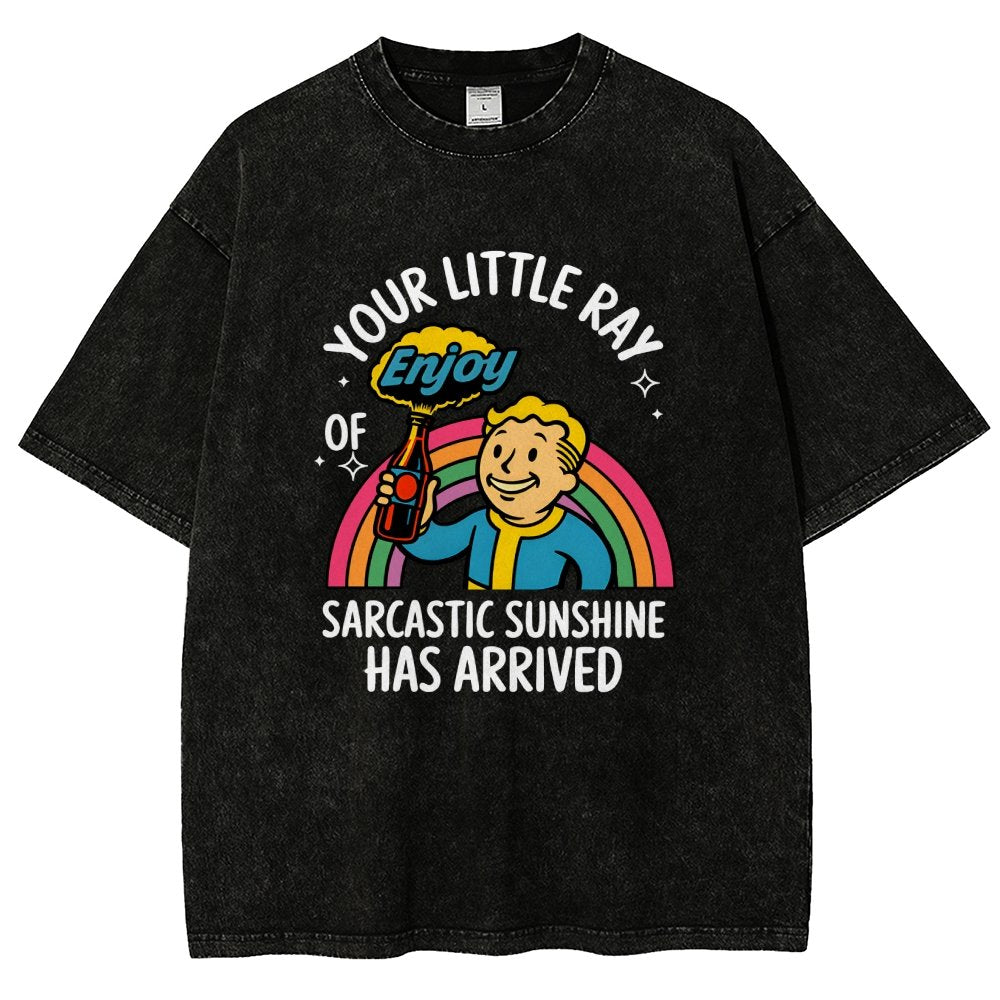 Your Little Ray of Sarcastic Sunshine Has Arrived Vintage Distressed T-shirt