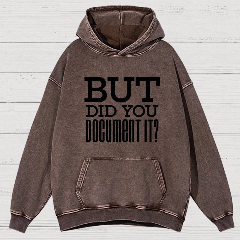 But Did You Document it Vintage Distressed Hoodie