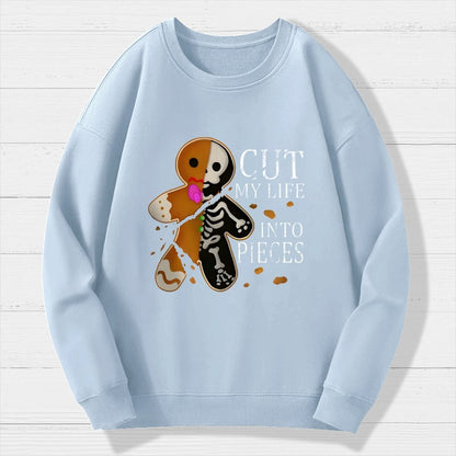 Cut My Life Into Pieces Gingerbread Geek Cotton Sweatshirt