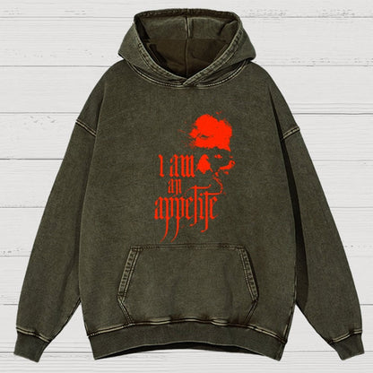 I Am An Appetite Vintage Distressed Hoodie