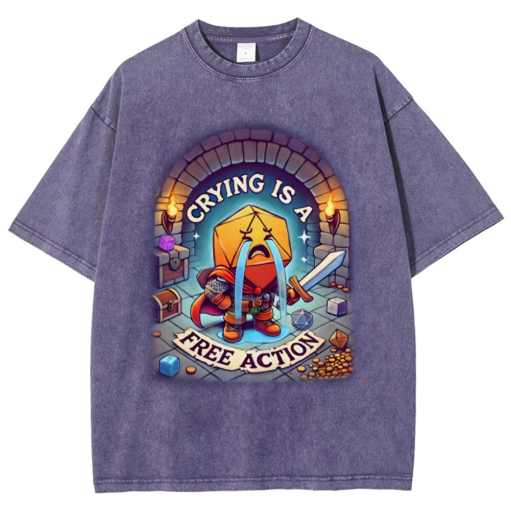 Crying is a Free Action Vintage Distressed T-shirt